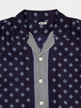 Bode Navy Blue Foyer Diamond Short Sleeve Shirt