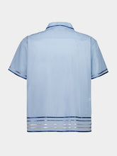 Bode Blue Ribbon Plaid Short Sleeve Shirt