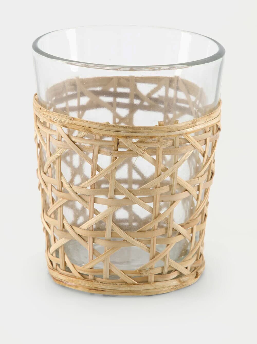 Glass With Bamboo Cane