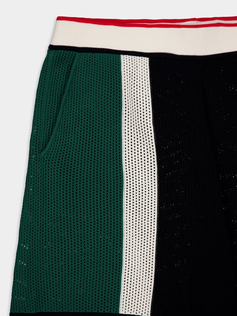 Striped Mesh Shorts