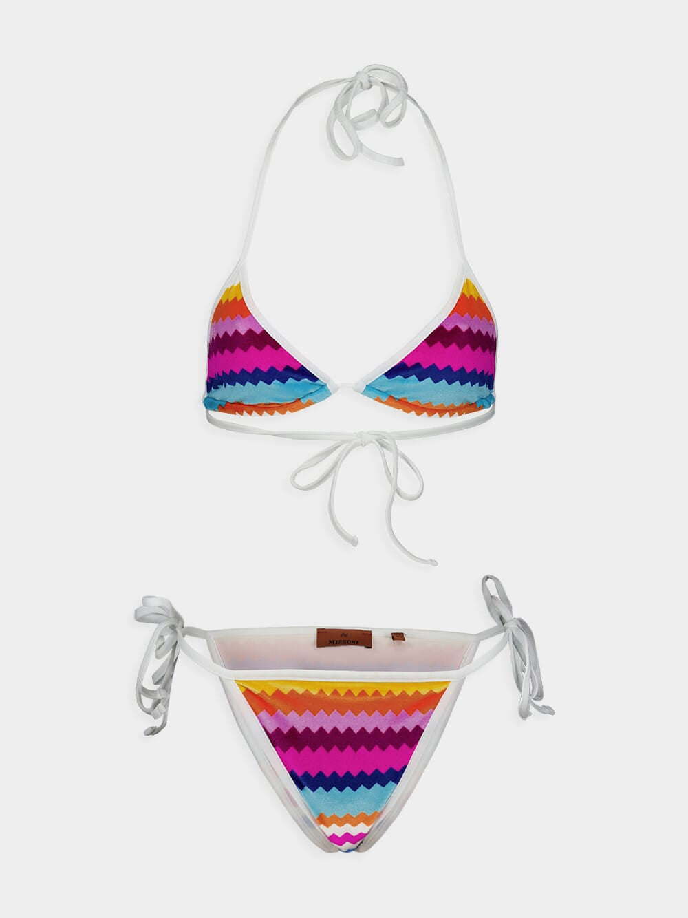 Zigzag Print Bikini Set