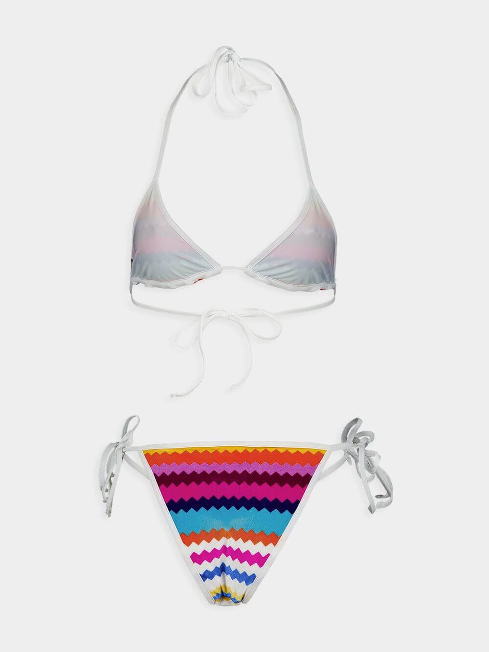 Zigzag Print Bikini Set