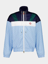 Casablanca Blue Pinstripe Laurel Track Jacket