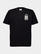 Casablanca La Night Printed Black Organic Cotton T-Shirt
