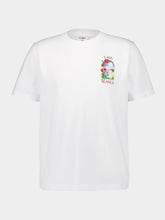 Casablanca La Days Printed White Organic Cotton T-Shirt