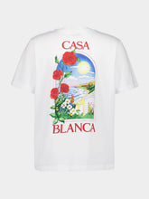 Casablanca La Days Printed White Organic Cotton T-Shirt