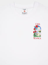 Casablanca La Days Printed White Organic Cotton T-Shirt