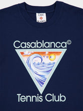 Casablanca Navy Blue Tennis Club Icon T-Shirt