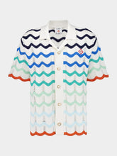 Casablanca Gradient Wave Crochet Shirt