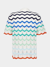 Casablanca Gradient Wave Crochet Shirt