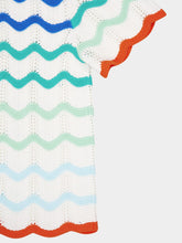 Casablanca Gradient Wave Crochet Shirt