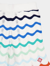 Casablanca Gradient Wave Crochet Shorts