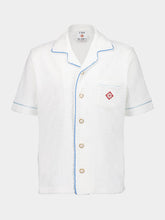 Casablanca White Tennis Stripe Towelling Shirt