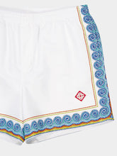 Casablanca White Printed Beach Club Swim Shorts