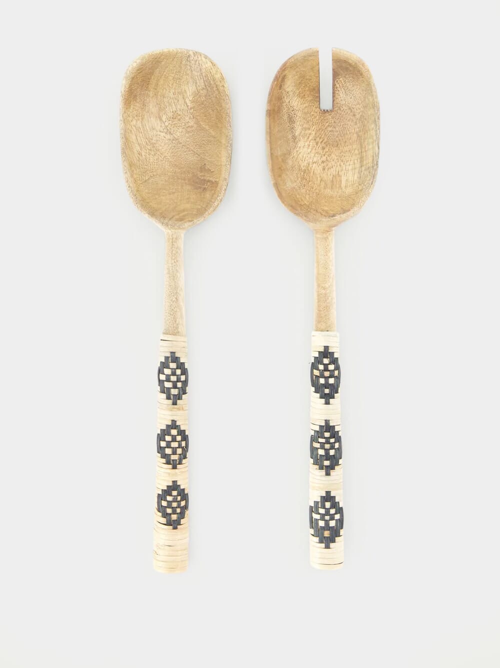 Wooden Salad Set with Bamboo