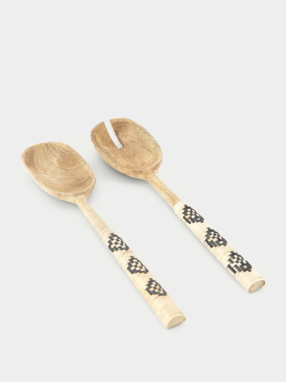 Wooden Salad Set with Bamboo