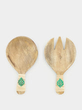 Madam Stoltz Wooden Serving Set With Bamboo