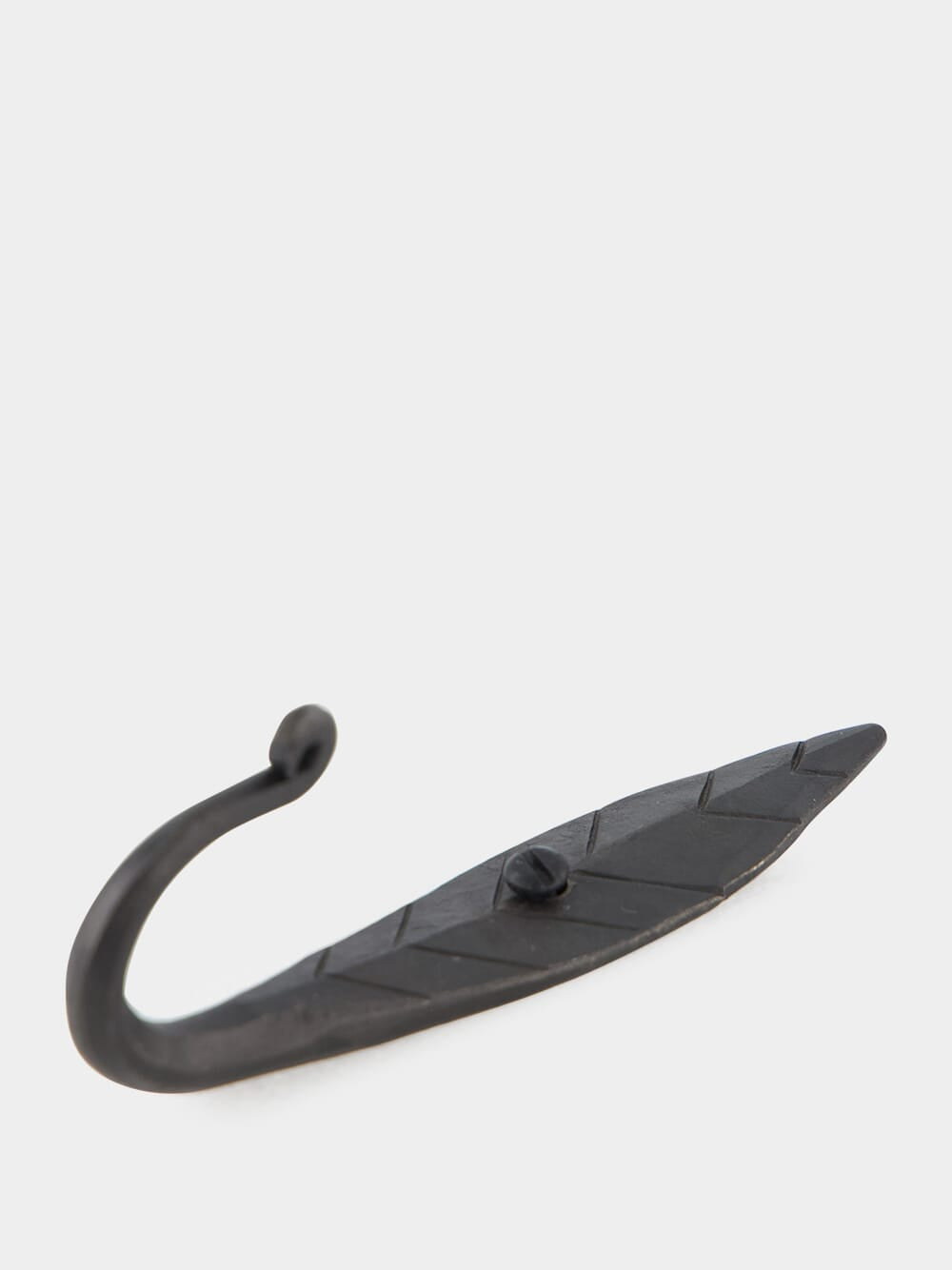 Hand-Forged Leaf Iron Hook