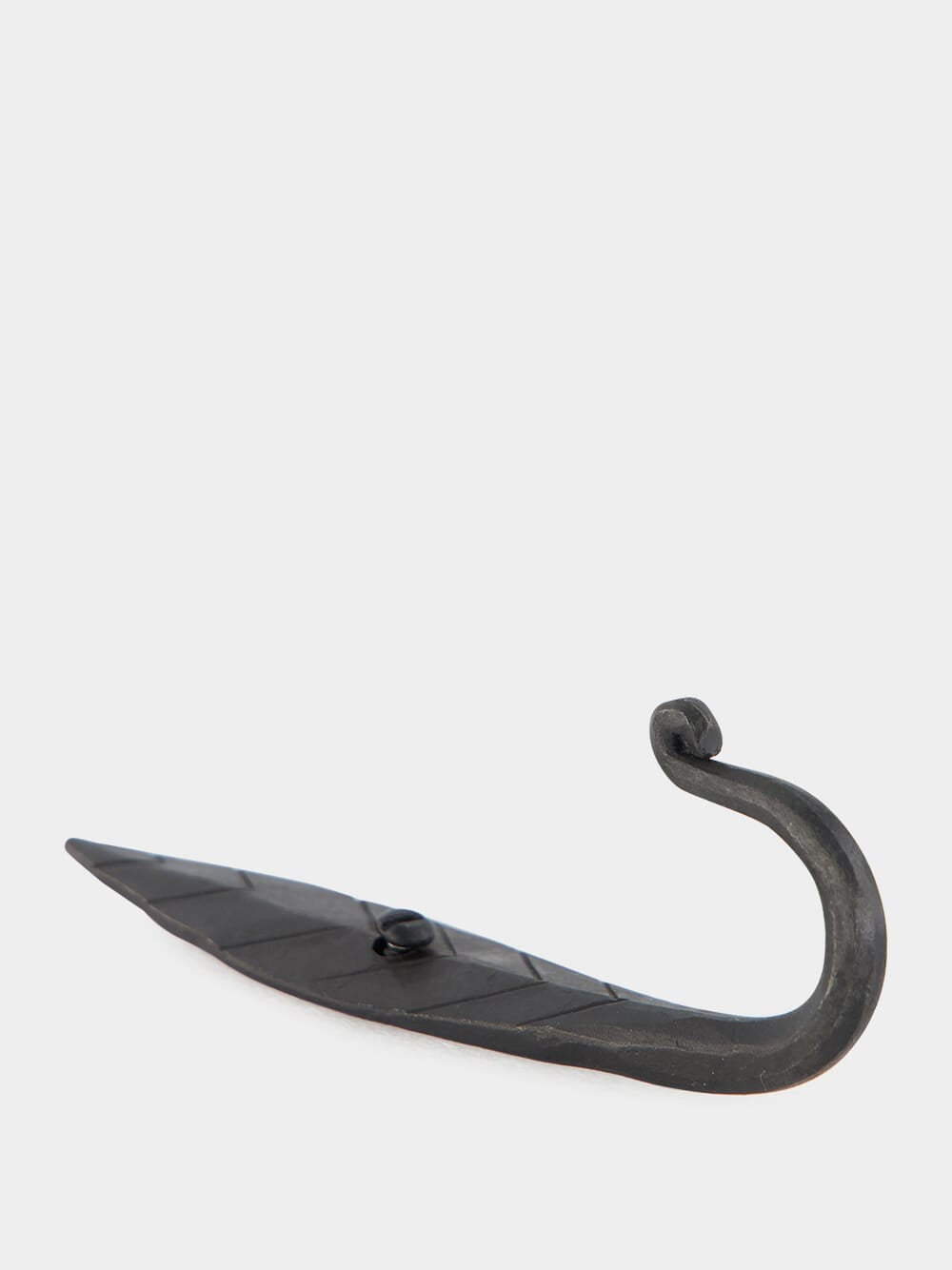 Hand-Forged Leaf Iron Hook