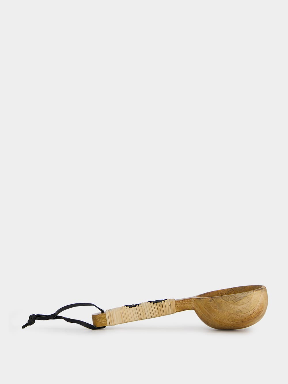 Wooden Serving Spoon With Rattan