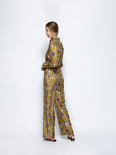 Paula Sonia Floral Psic Printed Silk Twill Pants