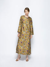 Paula Shirley Floral Psic Printed Silk Twill A-Line Dress