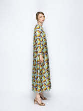 Paula Gray Aquageo Printed Silk Twill A-Line Dress