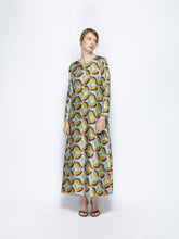 Paula Gray Aquageo Printed Silk Twill A-Line Dress
