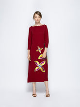 Paula Bellona Red Dahlia Sequin Long Dress