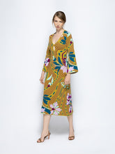 Paula Varvara Floral Psic Jacquard Dress