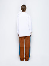 Paula Marla White Relaxed Fit Poplin Shirt with Detachable Flower