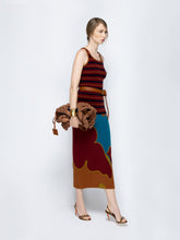 Paula Julia Red Dahlia Knitted Striped Tank Top