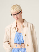 Miu Miu Sapphire Blue Striped Cotton Top