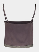 Miu Miu Grey Cropped Silk Camisole Top