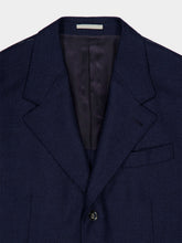 Brunello Cucinelli Navy Virgin Wool Single-Breasted Blazer