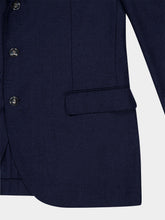 Brunello Cucinelli Navy Virgin Wool Single-Breasted Blazer