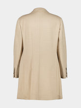 Brunello Cucinelli Sand and Ruby Virgin Wool Tailored Coat