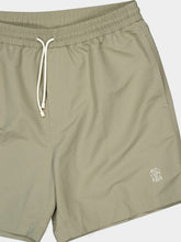 Brunello Cucinelli Khaki Green Nylon Swim Shorts