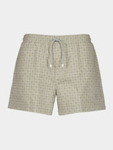 Brunello Cucinelli Sage Geometric Swim Shorts