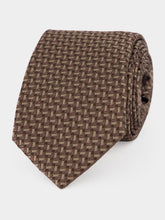 Brunello Cucinelli Hazelnut Textured Silk Tie