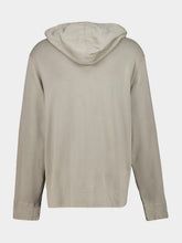 James Perse Fog Pigment Zip-Up Hooded Sweatshirt