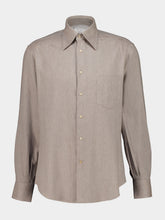 Brunello Cucinelli Granite Cotton and Lyocell Shirt
