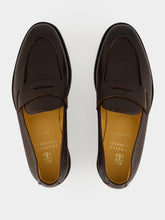 Brunello Cucinelli Brown Leather Penny Loafers