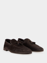 Brunello Cucinelli Mud Brown Suede Tassel Loafers