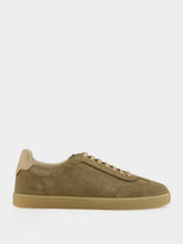 Brunello Cucinelli Light Brown and Olive Suede Sneakers