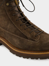 Brunello Cucinelli Brown Waxed Suede Outdoor Boots