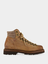 Brunello Cucinelli Camel Grained Leather Mountain Boots