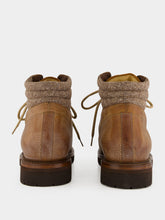 Brunello Cucinelli Camel Grained Leather Mountain Boots