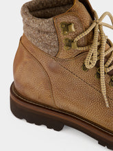 Brunello Cucinelli Camel Grained Leather Mountain Boots