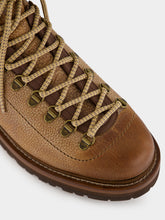 Brunello Cucinelli Camel Grained Leather Mountain Boots